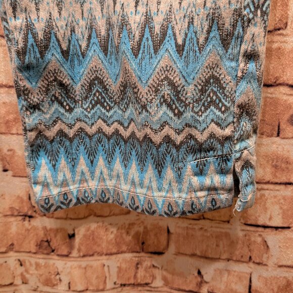 Masseys Blue/Black/White Patterned Pants Size 14 - Picture 4 of 13